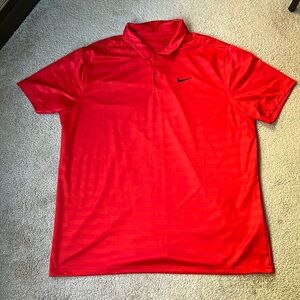 Nike Men’s Dri-Fit Polo XL — Red / Moisture-Wicking Athletic Golf Shirt